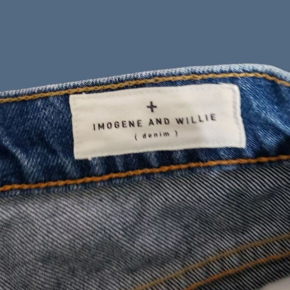 Imogene + Willie Isabelle Womens Blue Denim Straight-Leg Jeans Size 26 - Picture 4 of 16